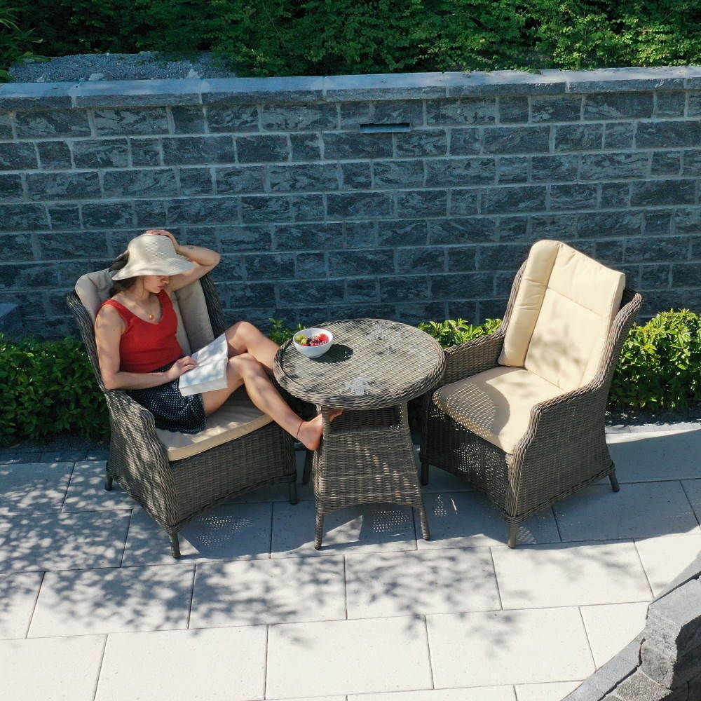 Small rattan sale bistro set