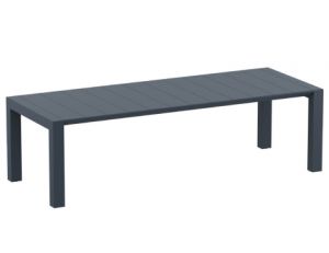 Vegas XL Rectangular Extendable (260 x 300cm) Table - Dark Grey 