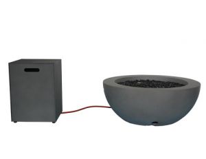Lasair Round Fire Bowl with Tank Cover