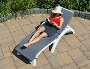 Fiji Sunlounger Cushion in Grey - Cushion Only 