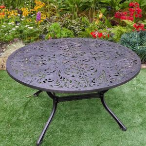 Sapphire 6 Seater Round Table in Bronze