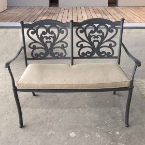 Sapphire Cast Aluminium Bench in Grey 