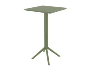 Sky 60 x 60 Folding Bar Table - Olive Green
