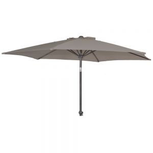 Round 2.7 Aluminium Tilting Crank Parasol - Charcoal