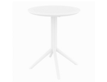 Sky 60cm Round Folding Table - White
