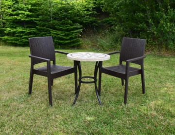 Dalkey 2 Seater Set with 2 Ibiza Chairs in Brown