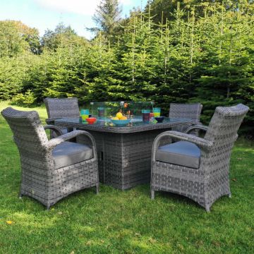 Chicago Halifax Fire Pit Four-Seater Dining Set