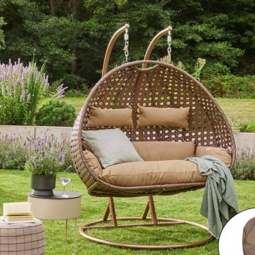 Riviera Double Hanging Chair - Coffee