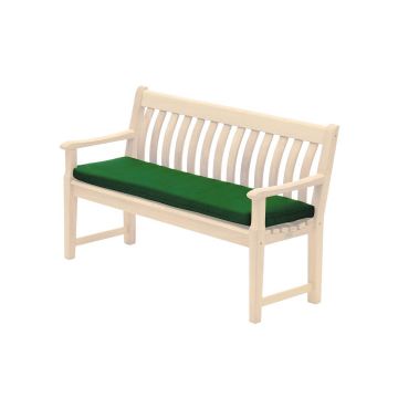 Alexander Rose Polyester 4Ft Bench Cushion Green - Cushion Only