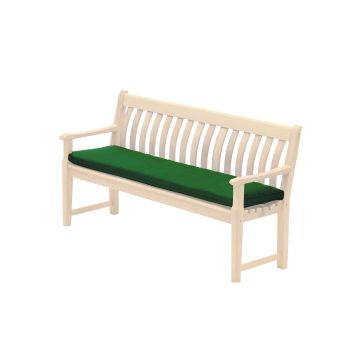 Alexander Rose Polyester 5Ft Bench Cushion Green - Cushion Only 
