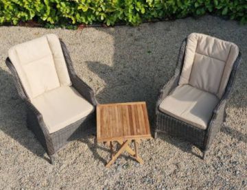 2 Seater Square Bistro Table With Boston Chairs