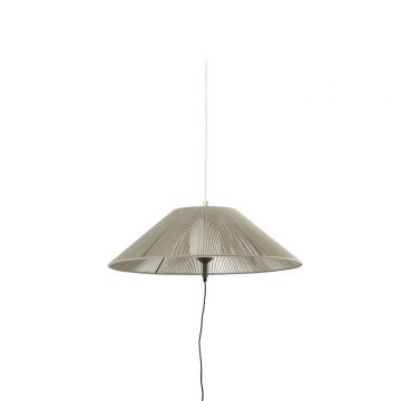 Saigon Out Grey & Beige Portable Cone Pendant Lamp - 15W
