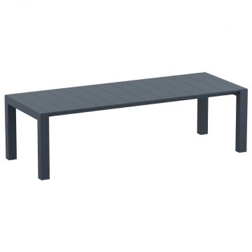 Vegas XL Rectangular Extendable (260 x 300cm) Table - Dark Grey 