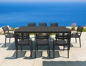 Atlantic XL 8 Seater Set Table With Paris Chairs in Black Category Image