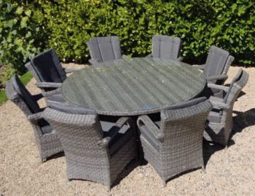 California Round Chicago 8 Seaters Rattan Furniture Set