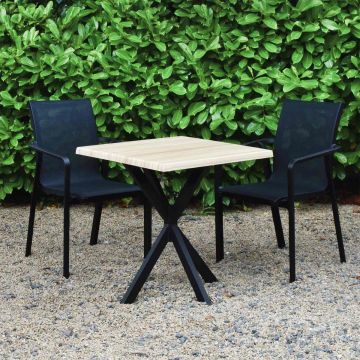 2 Seater Set Coco Bolo 70x70cm Square Table with Lexi Legs & Pacific Chairs 