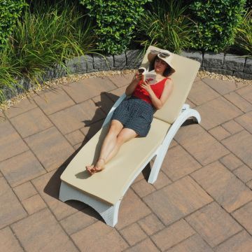 Fiji Sunlounger Cushion in Taupe - Cushion Only 
