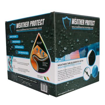 Weather Protect Rectangular Patio Set Cover (4 Seat) - (188cm x 84cm)