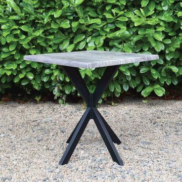 Old Pine Square Werzalit Table with Lexi Legs 