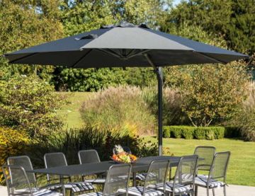Round 3.5m Aluminium Cantilever Parasol - Charcoal