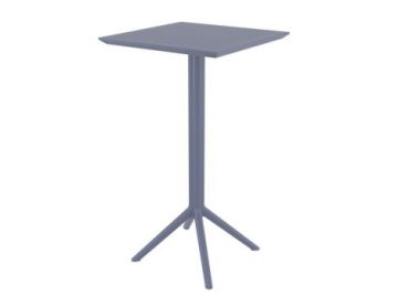 Sky 60 x 60 Folding Bar Table in Dark Grey