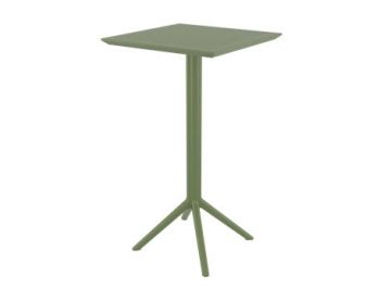 Sky 60 x 60 Folding Bar Table - Olive Green