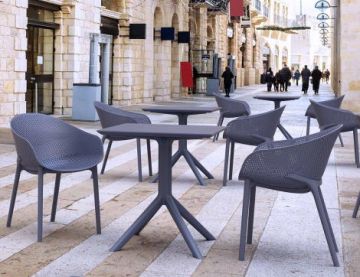 Sky 60 Bistro Set in Grey