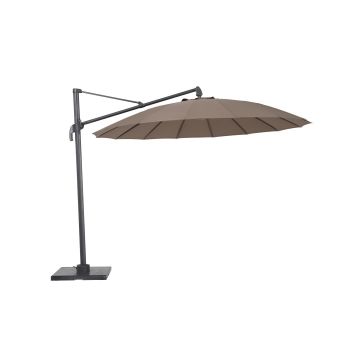 3.0m Round Aluminium Cantilever Parasol in Taupe with 90kg Base