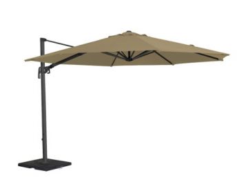 Alexander Rose 3.5m Round Aluminium Cantilever Parasol with 90kg Base - Taupe