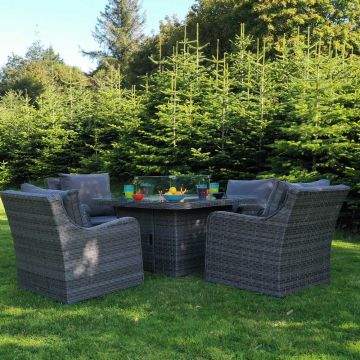 Vancouver Halifax Fire Pit Dining Set