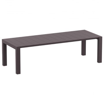 Vegas XL Extendable Table (260 x 300cm) in Rattan - Brown