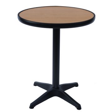 Classic Bistro Table Black and Light Brown
