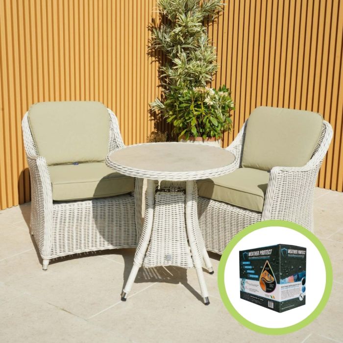 Connemara Rattan 2 Seat Round Bistro Set