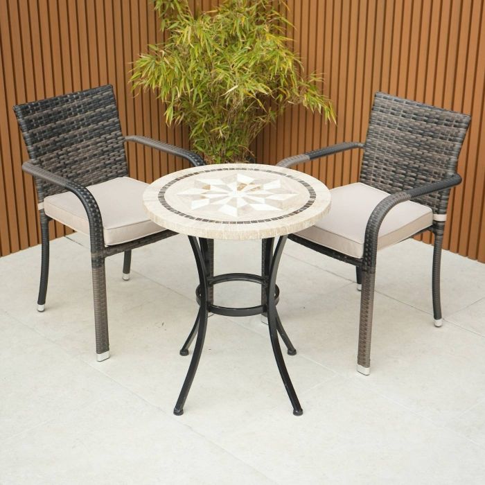 Dalkey Bistro Set with Cairo Stacking Chairs main product photo