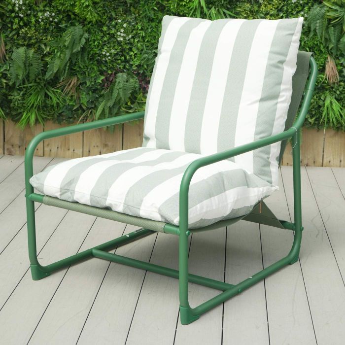 Kettler Cloud Relaxer Chair Burnt - Forest Green with Stripe main product photo