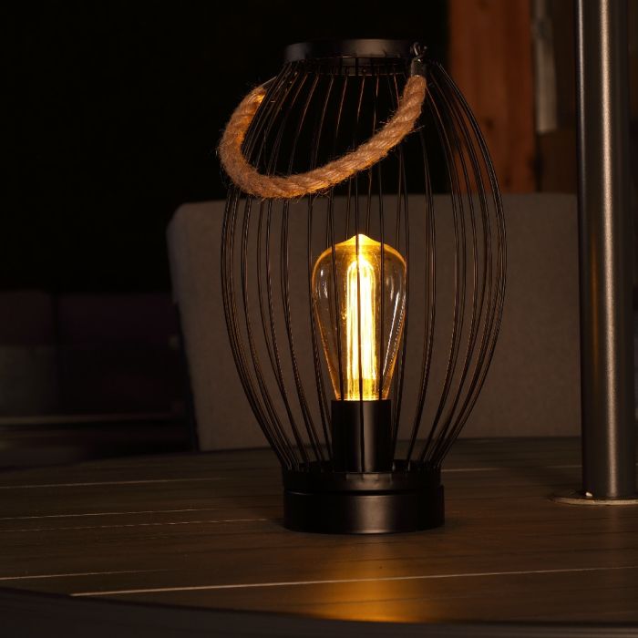 Black Metal Drum Lantern main product photo