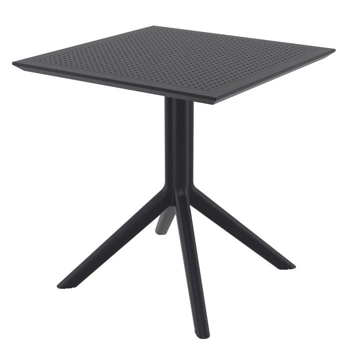Sky 70cm x 70cm Square Folding Table - Black main product photo