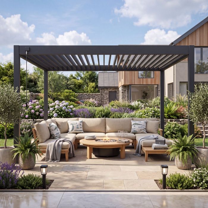Ombrea Bio-Climatic 4m x 4m Freestanding Pergola - Anthracite main product photo