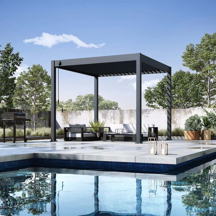 Ombrea Bio-Climatic 3m x 3m Freestanding Pergola - Anthracite main product photo