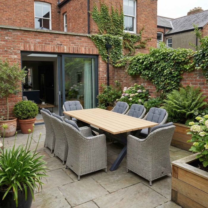 Palm 240cm Rectangular Dining Set with 8 Adelaide Chairs main product photo