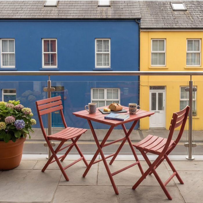 2 Helen Folding Chair and Helen Folding Square Table 60 Set in Marsala main product photo