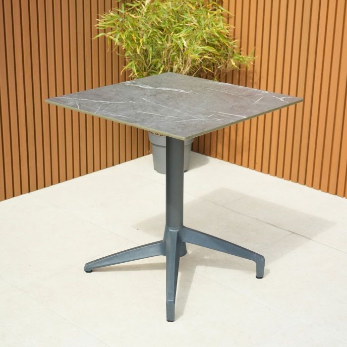 Gemini 70cm x 70cm Square Folding Table Dark Marble main product photo