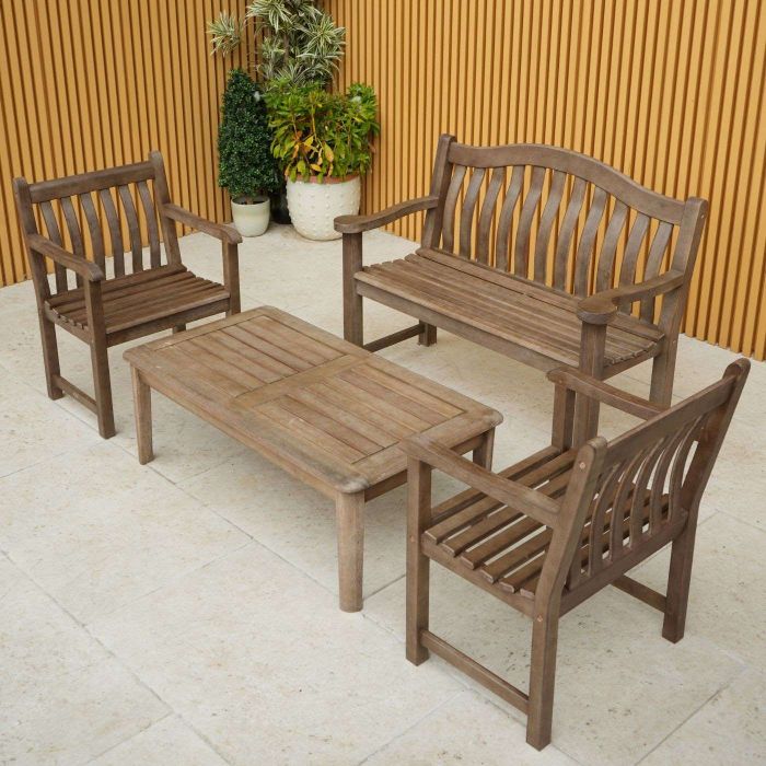 Sherwood Turnberry 4ft Bench with 2 Armchairs & 1 Coffee Table main product photo