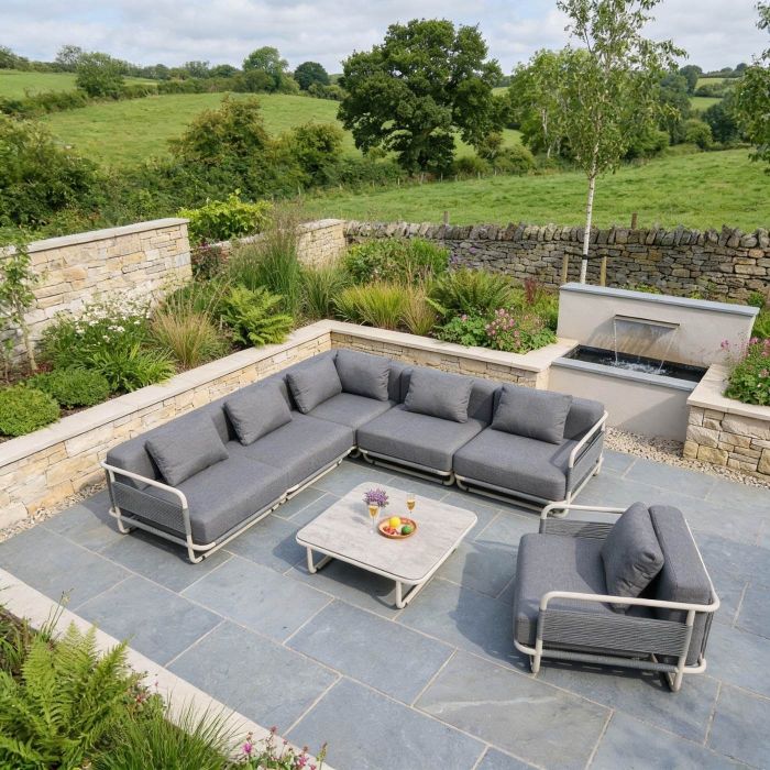 Aspen Rope Weave Outdoor Corner Sofa Set main product photo