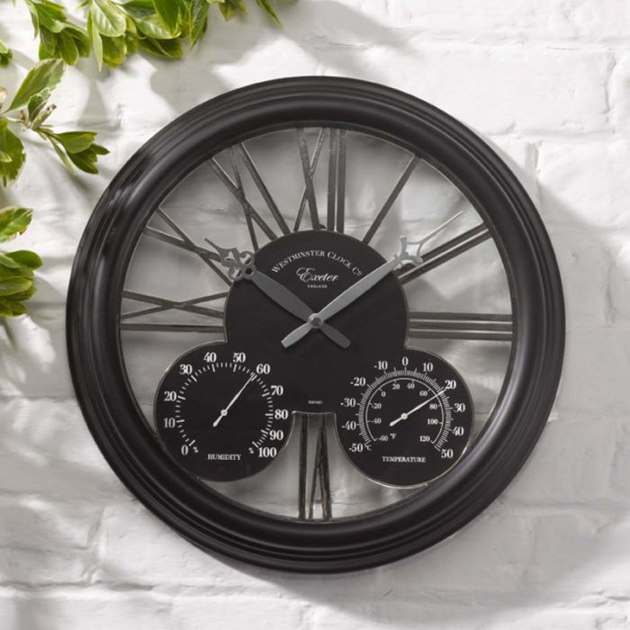 Exeter Black Wall Clock main product photo