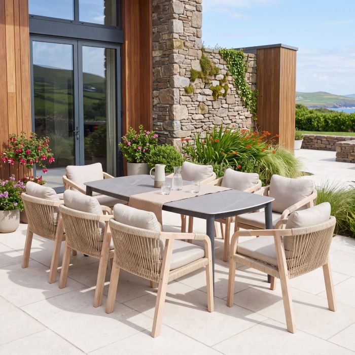 Alfie 8 Seat Dining Set with 8 Cora Chairs main product photo
