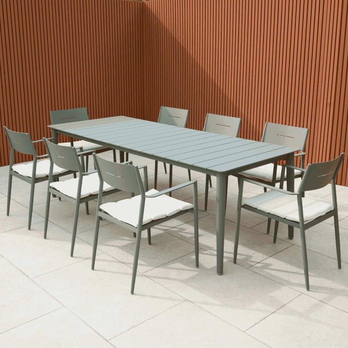 Jackson Clover Green 8 Seat Rectangular Set main product photo