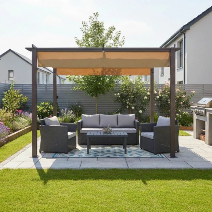 Hartman Roma 3m x 3m Canopy Pergola in Bronze main product photo