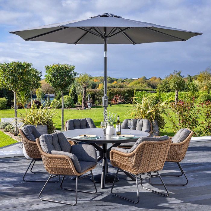 Hartman Rayo 6 Seat Round Garden Dining Set main product photo