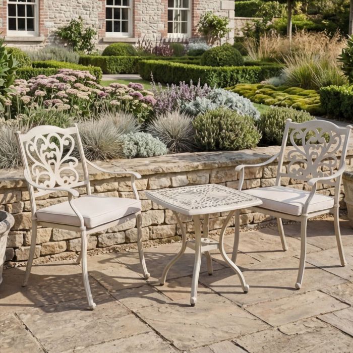 Hampshire Cast Aluminium Side Table Garden Bistro Set in Sahara main product photo